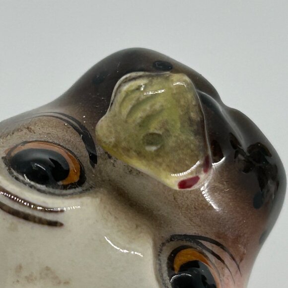 Vintage Kitschy Salt and Pepper Shakers Dog Puppy With Bee On Noses Japan 1950s - Picture 9 of 9